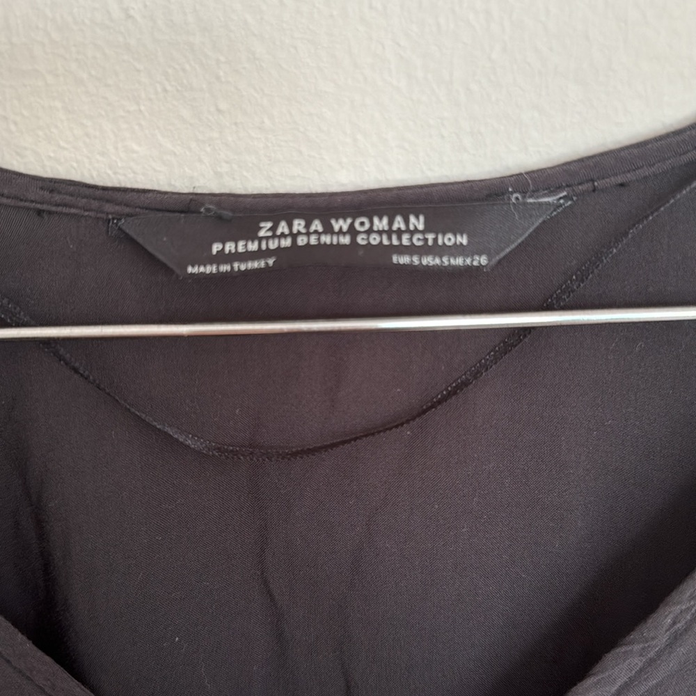 COPY - Zara Oversized Button Down Tunic V Neck Black - Picture 5 of 7
